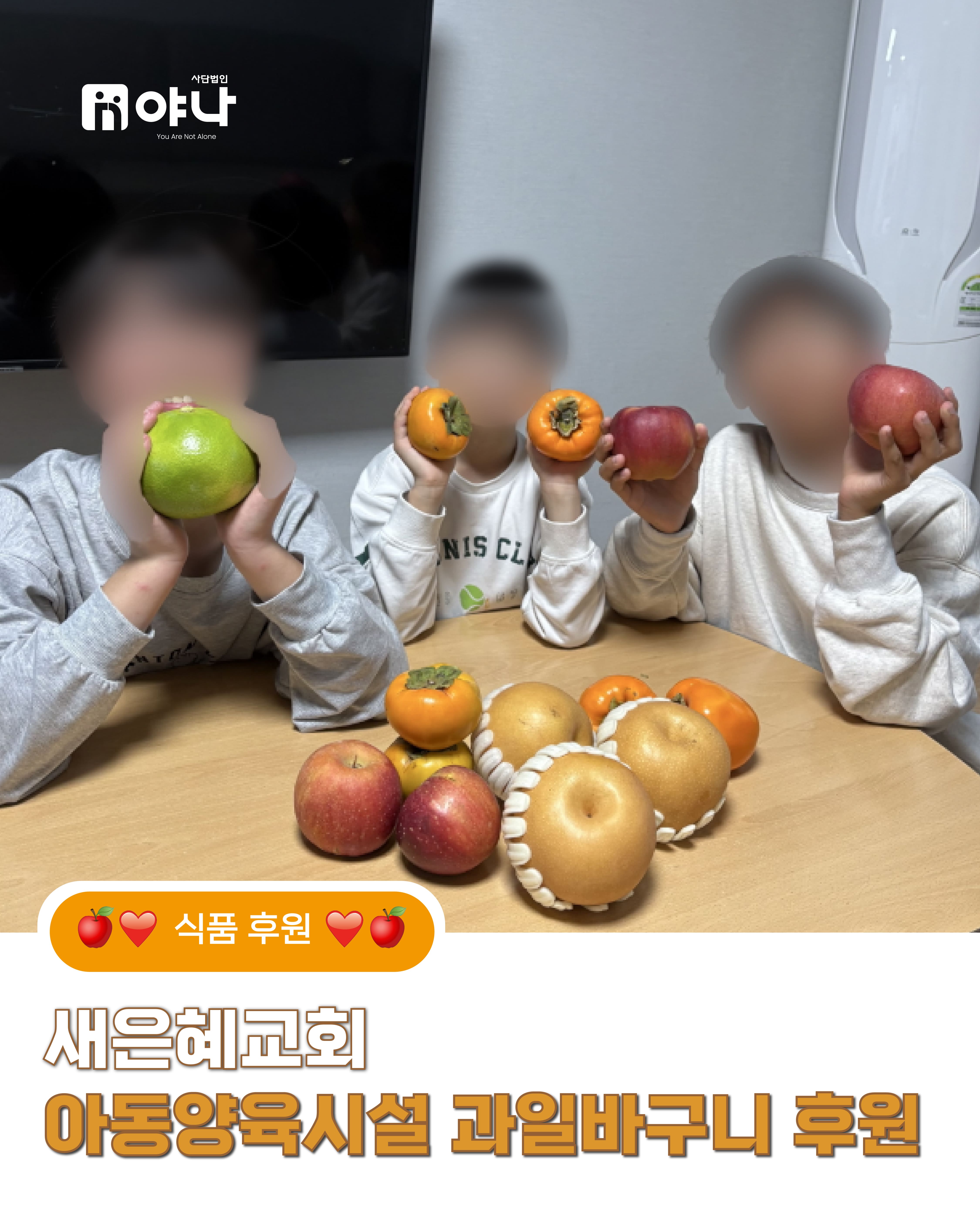 새은혜교회 과일바구니 후원